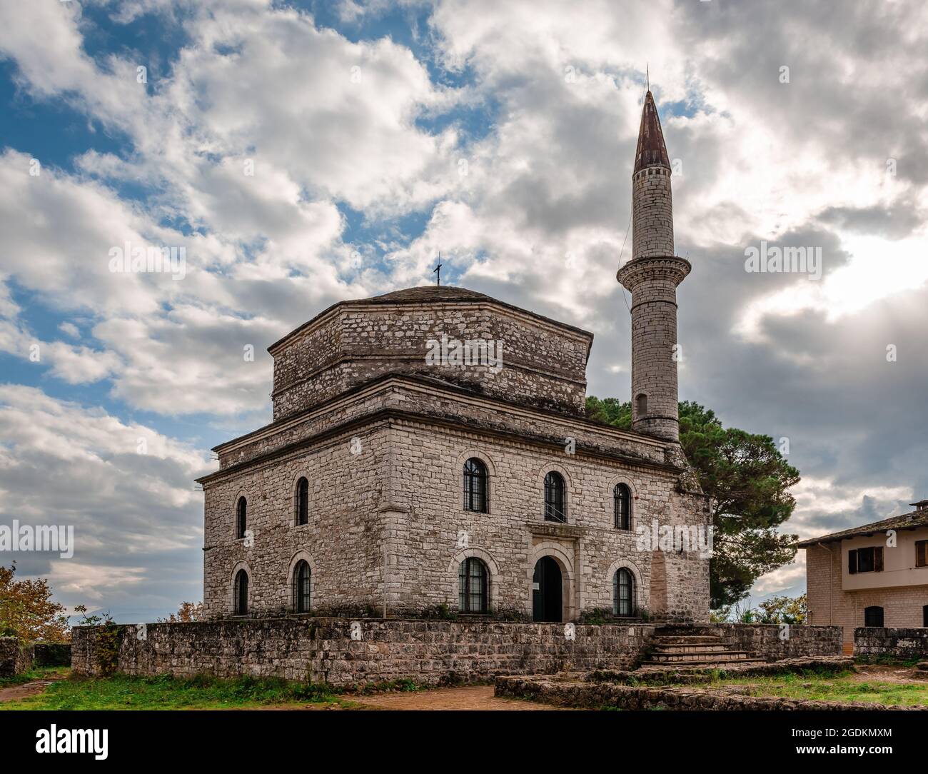 View of the Fethiye Mosque, in the Acropolis (Its Kale) of the Old City of Ioannina, Greece. Stock Photo