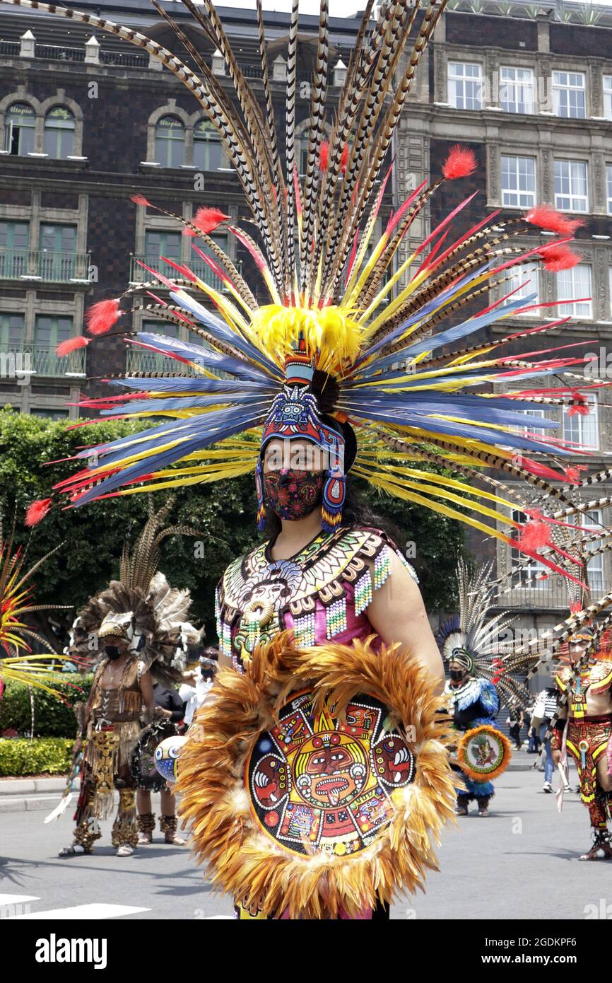 Mexico City, Mexico . 13th Aug, 2021. Portrait of a person, disguised ...