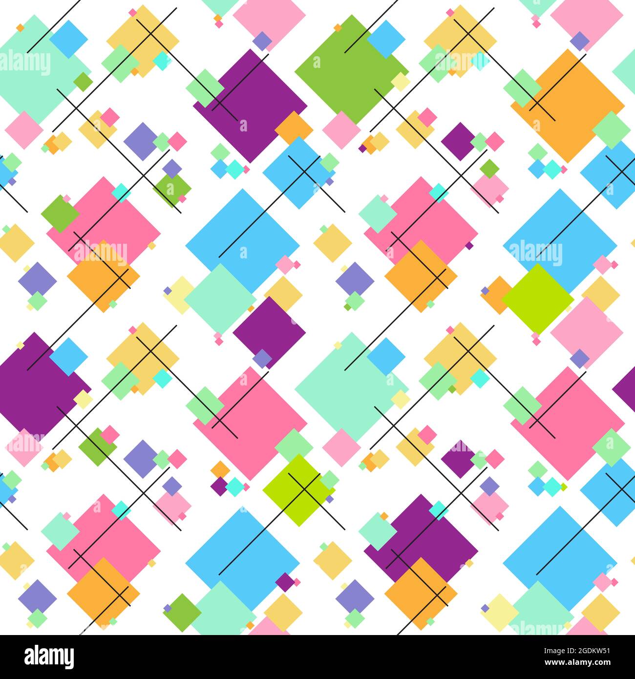 Seamless geometric pattern with squares and lines for textures ...