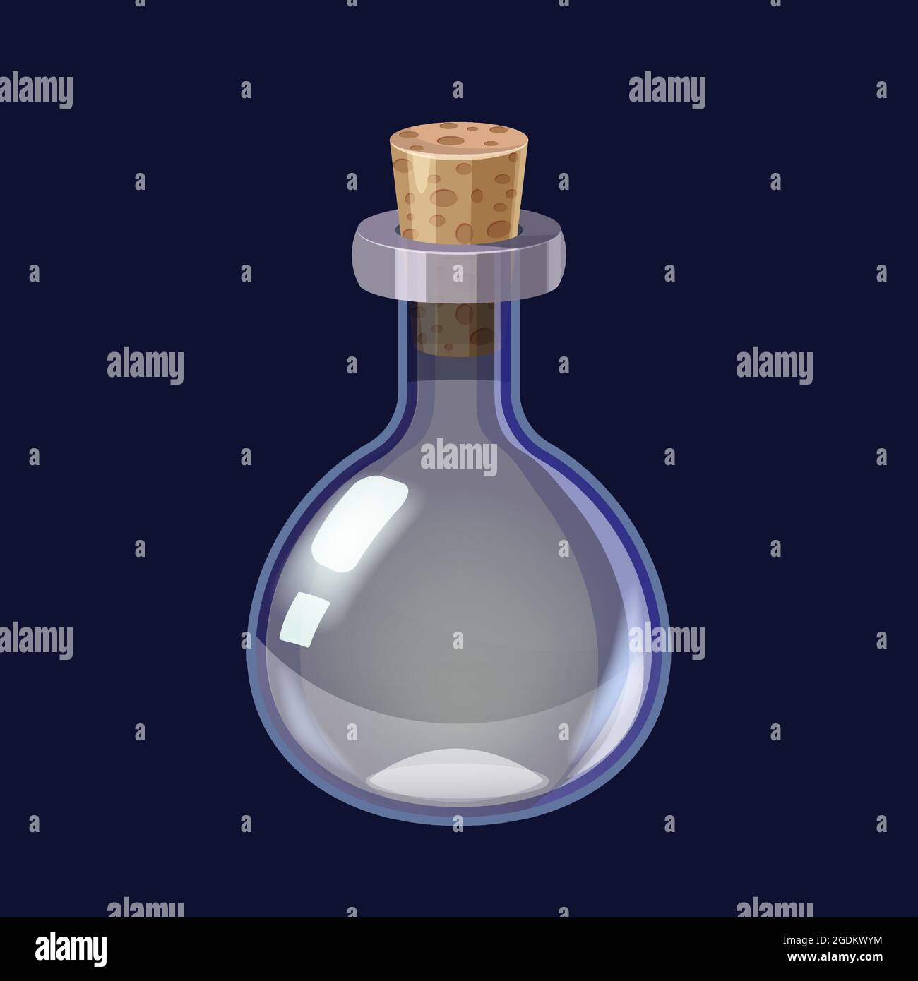 Bottle empty game icon GUI. Vector illstration for app games user interface Stock Vector