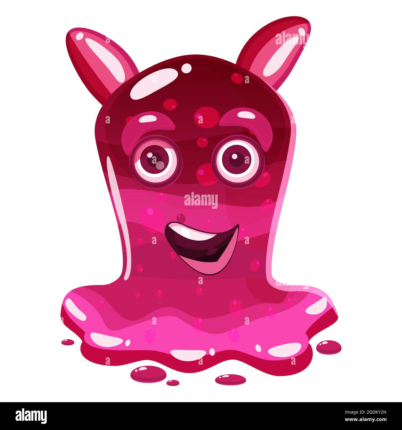 Slime jelli monster character, liquid red creature. Funny cute cartoon  vector illustration Stock Vector Image & Art - Alamy
