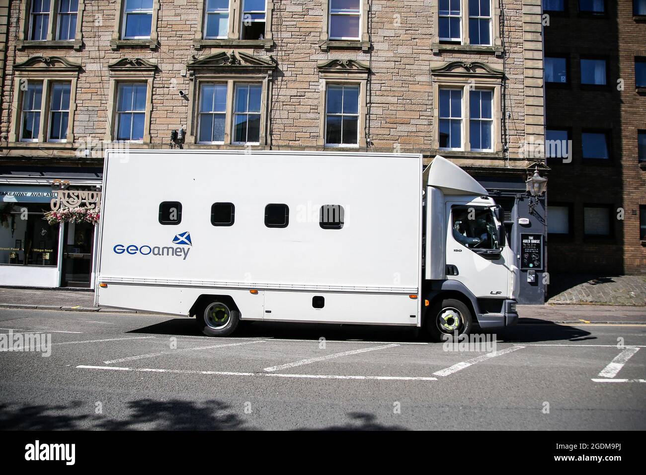 A Geoamey prison van seen in Edinburgh. Stock Photo