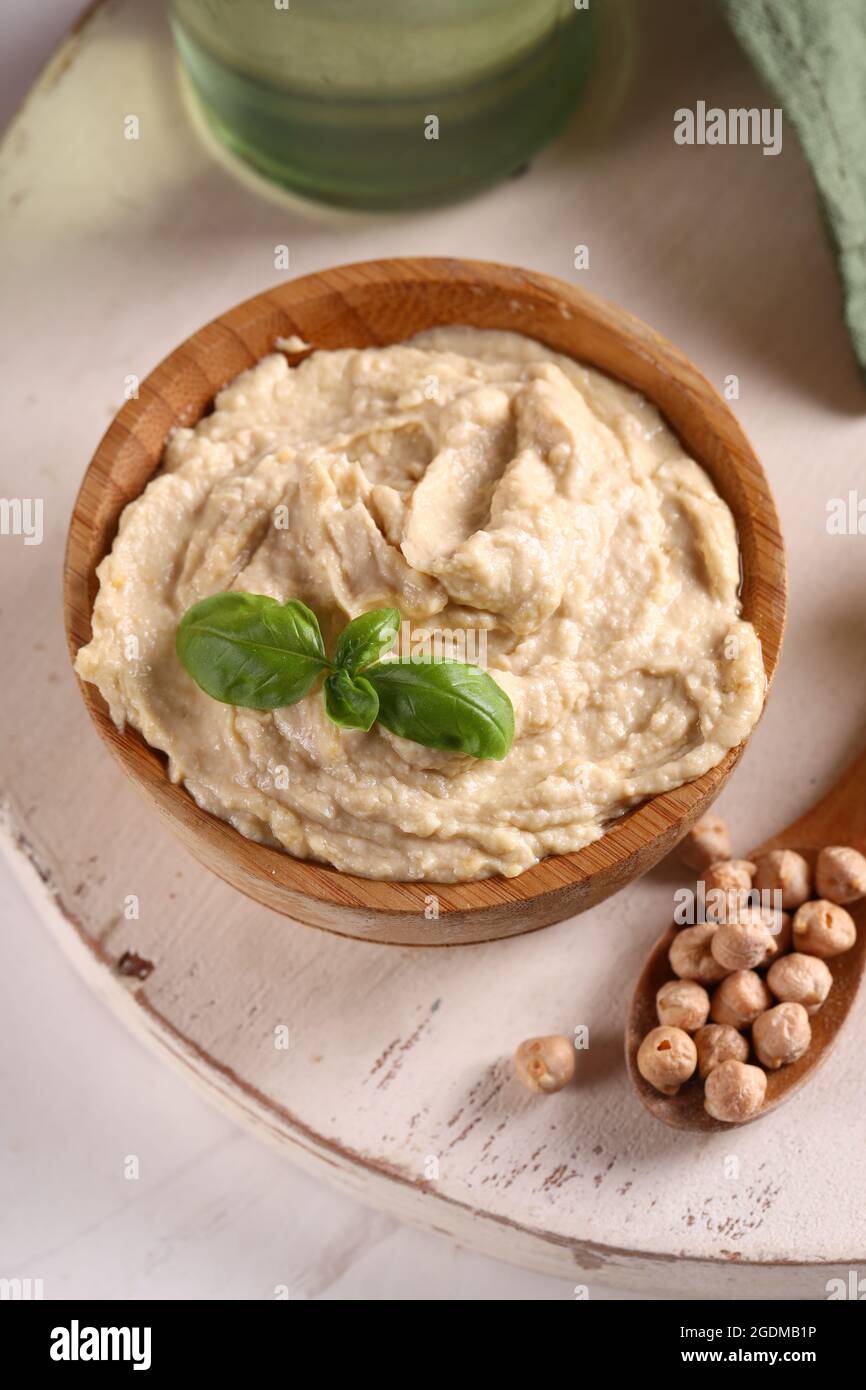Humous Fresh fresh traditional hummus made from chickpeas and olive oil Stock Photo ...