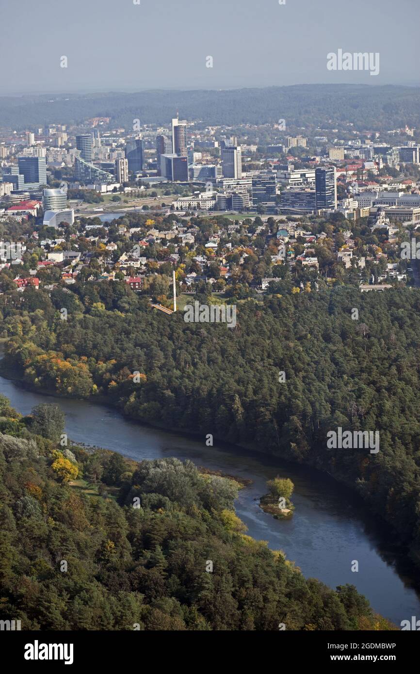 Vilnius landscape from TV tower Stock Photo