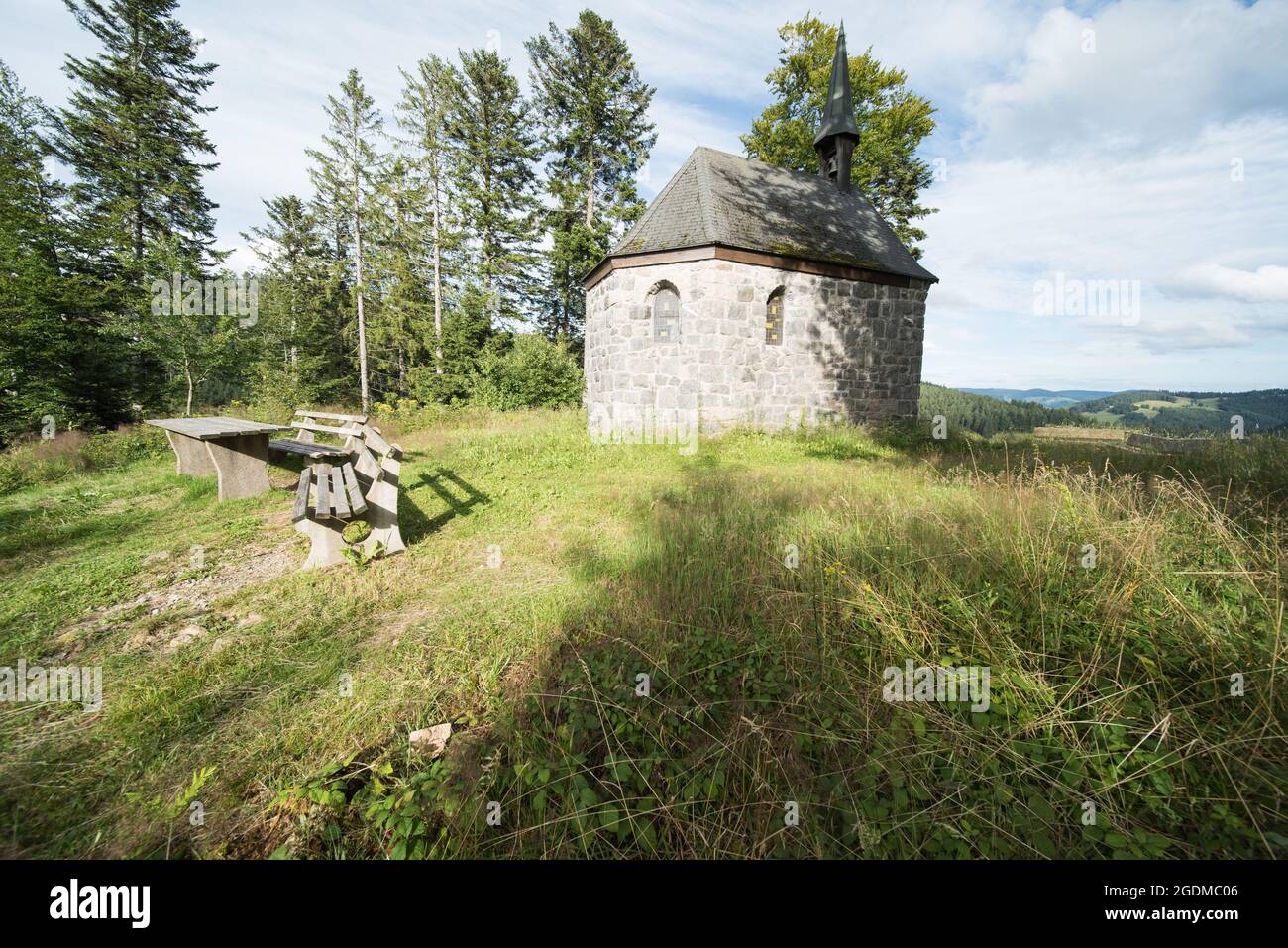 beautiful little chapel in southern germany on a mountain Stock Photo