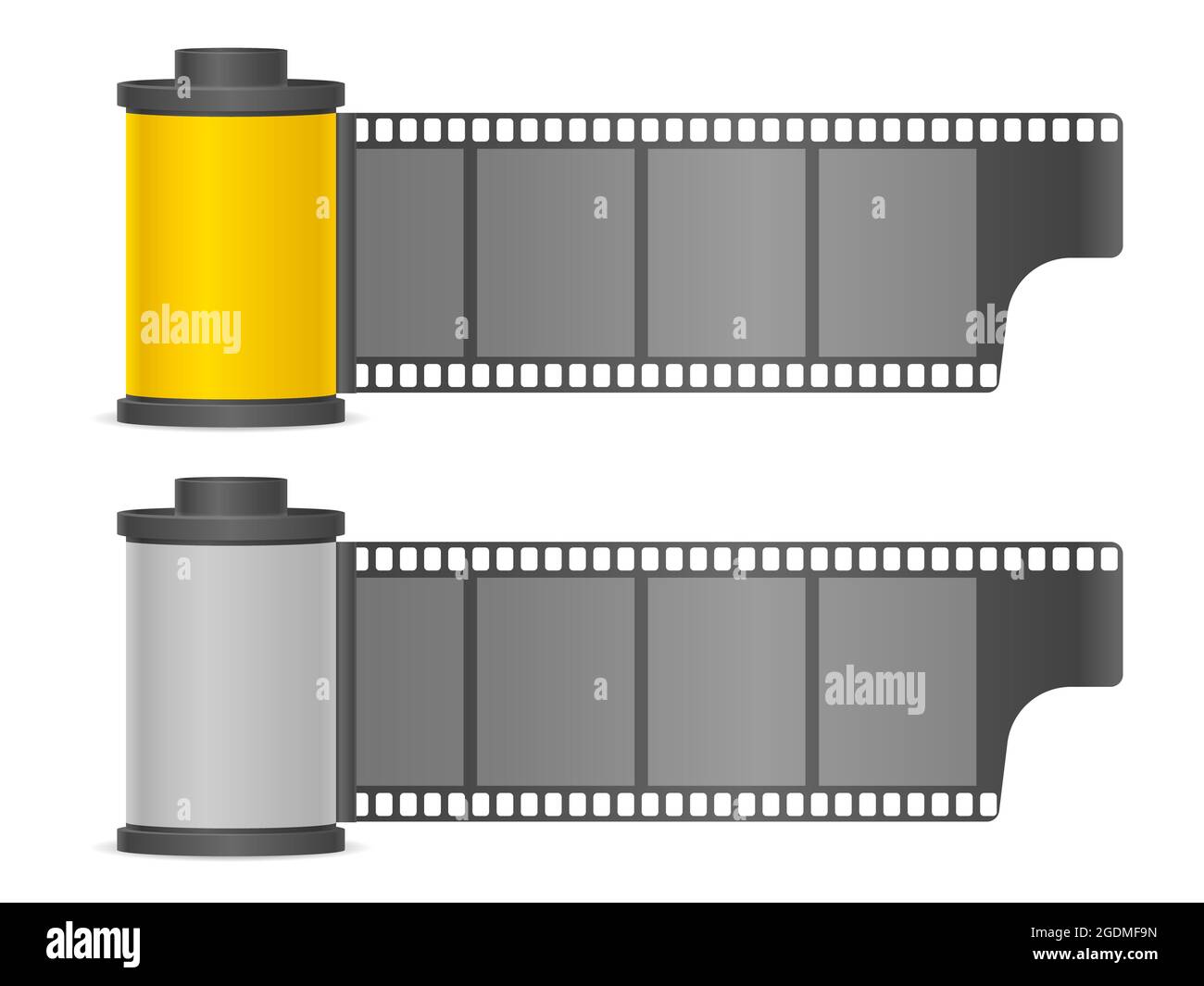 Camera Photo Film Container Set On A White Background Vector Illustration Stock Photo Alamy