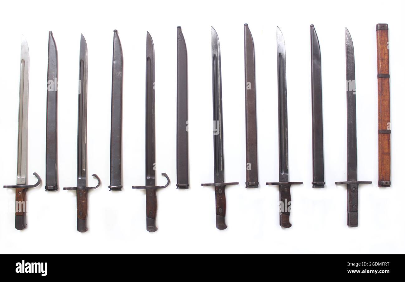 Collection Of Different Japanese Military Bayonets From Ww2 With Arsenal Marks Showing Different Variations Of Bayonets From Early To Late War Stock Photo Alamy