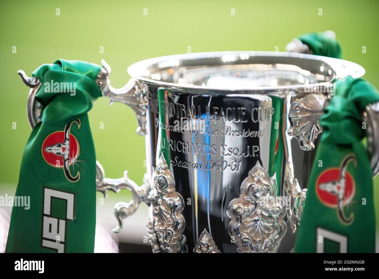 Close up of Carabao Cup trophy Stock Photo