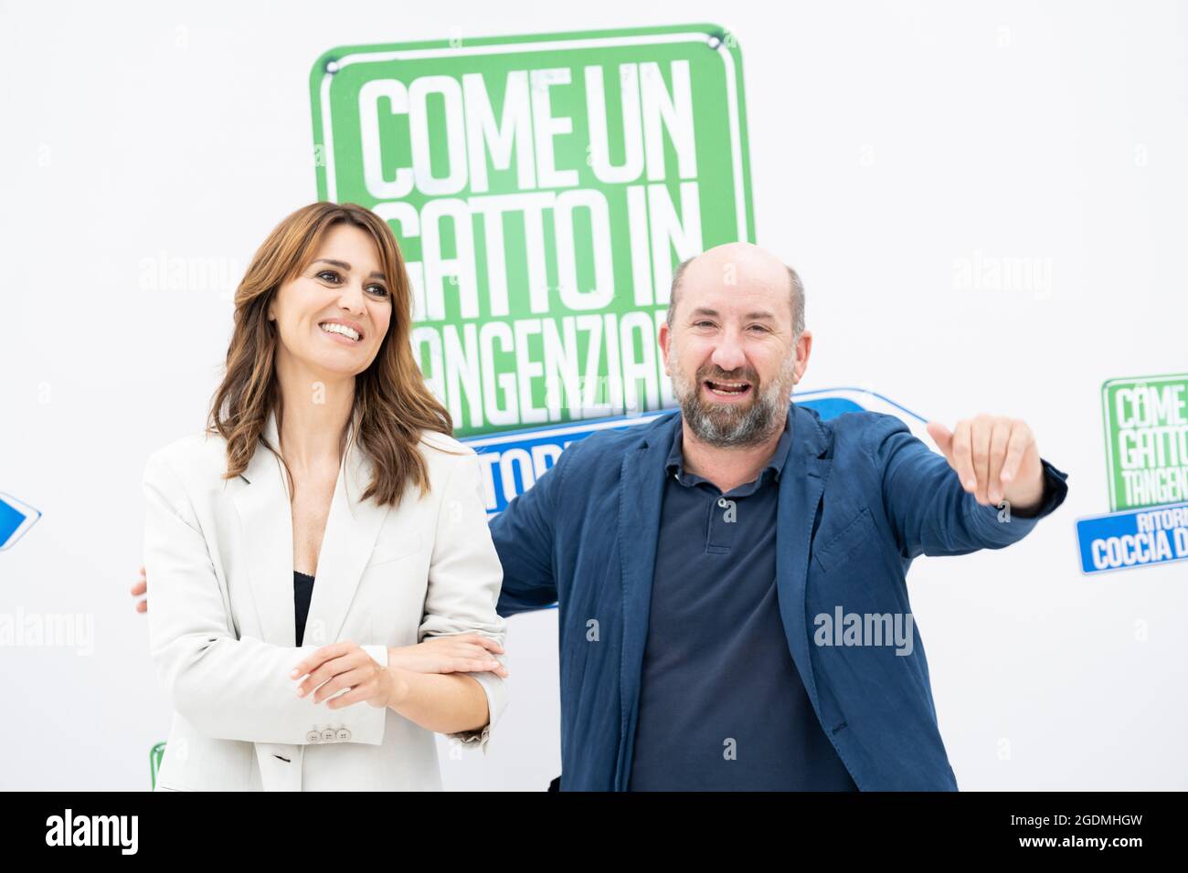 Roma, Italy, Aug 14 2021, Paola Cortellesi and Antonio Albanese attends