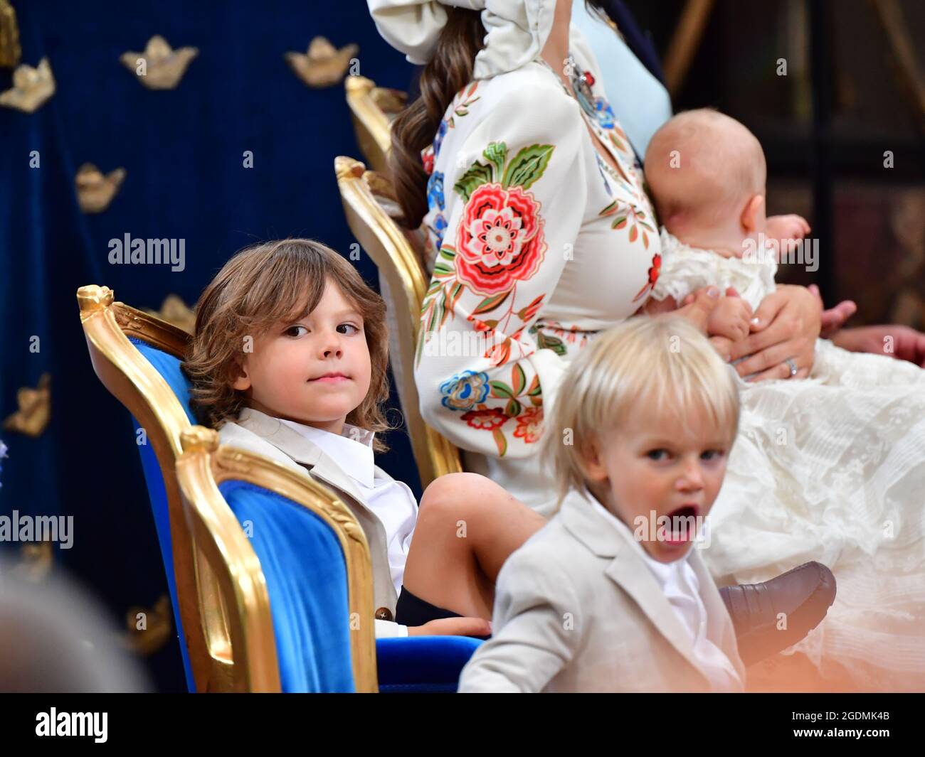 STOCKHOLM 20210814 Prince Alexander, Prince Gabriel during the