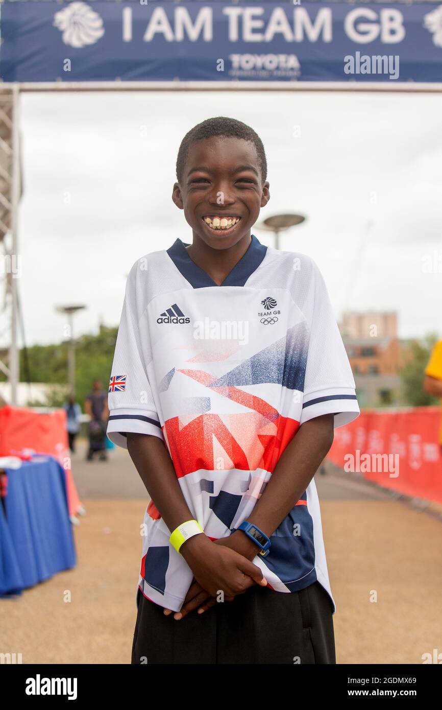 Brian Williams, wants to become an olympian, photographed during the I Am Team GB Media Event at London Stadium. Picture date: Saturday August 14, 2021. Stock Photo