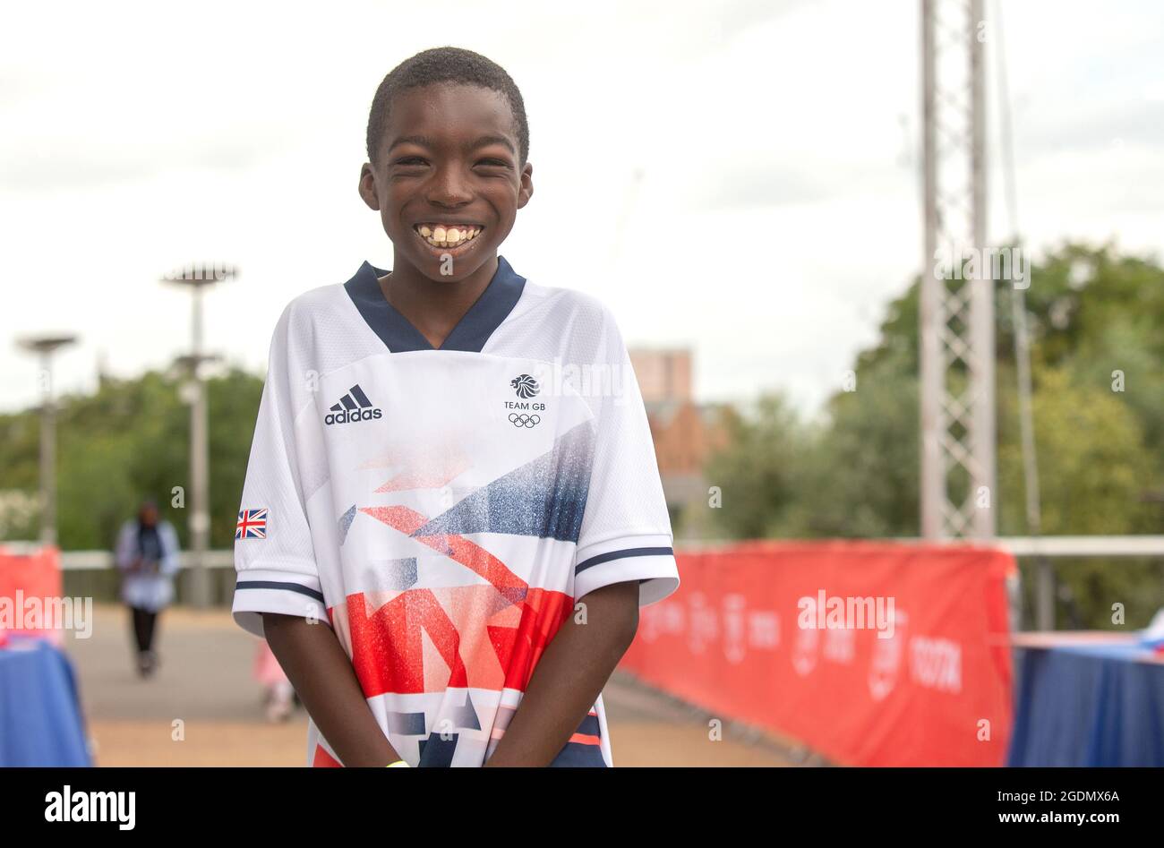 Brian Williams, wants to become an olympian, photographed during the I Am Team GB Media Event at London Stadium. Picture date: Saturday August 14, 2021. Stock Photo