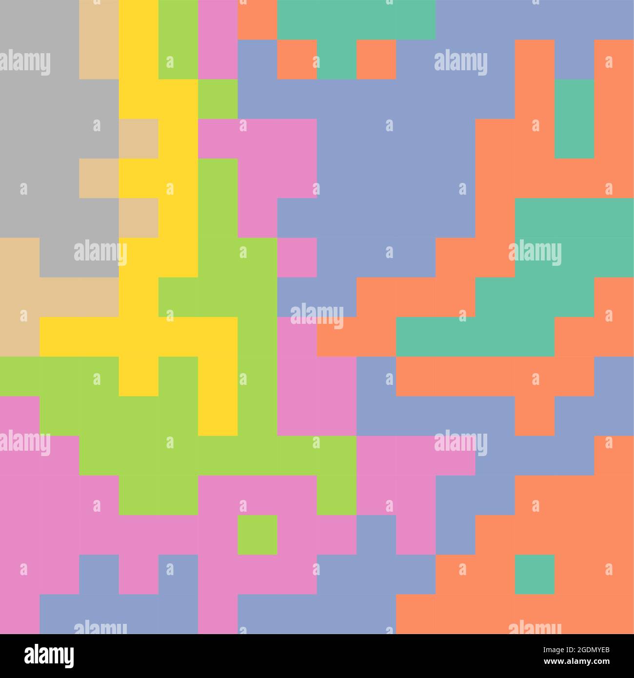 Abstract Geometrical color pixel generative art illustration Stock ...