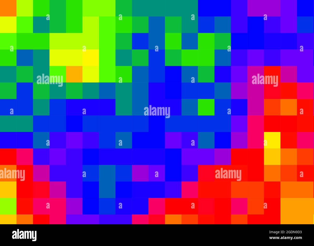 Abstract Geometrical color pixel generative art illustration Stock ...