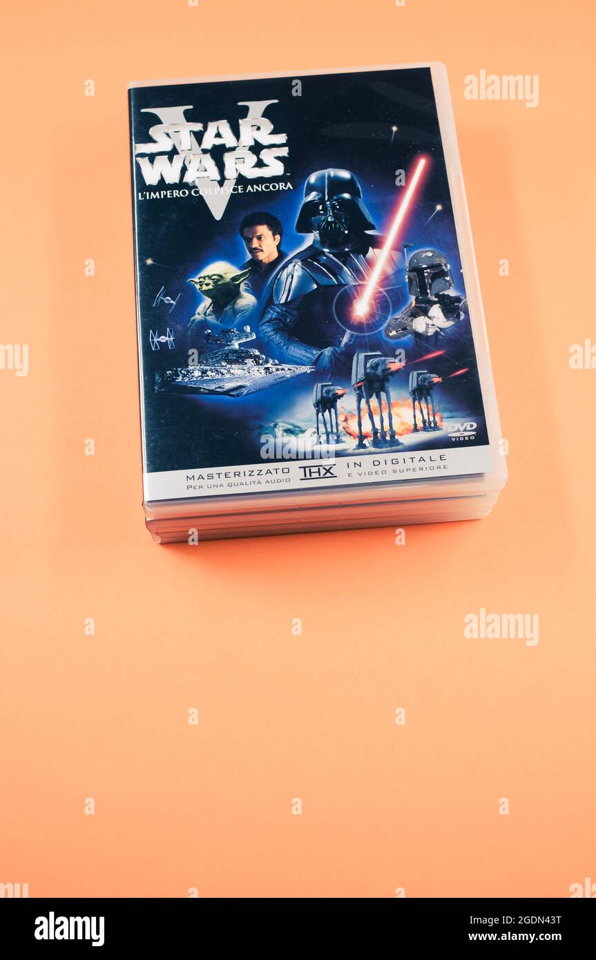 Star wars original trilogy motion picture DVD with space for text Stock  Photo - Alamy