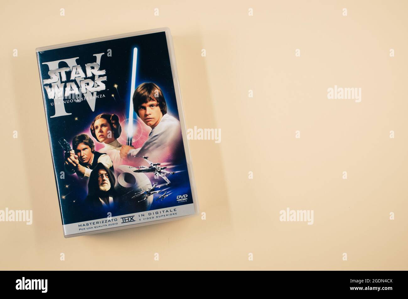 Star wars original trilogy motion picture DVD with space for text Stock Photo