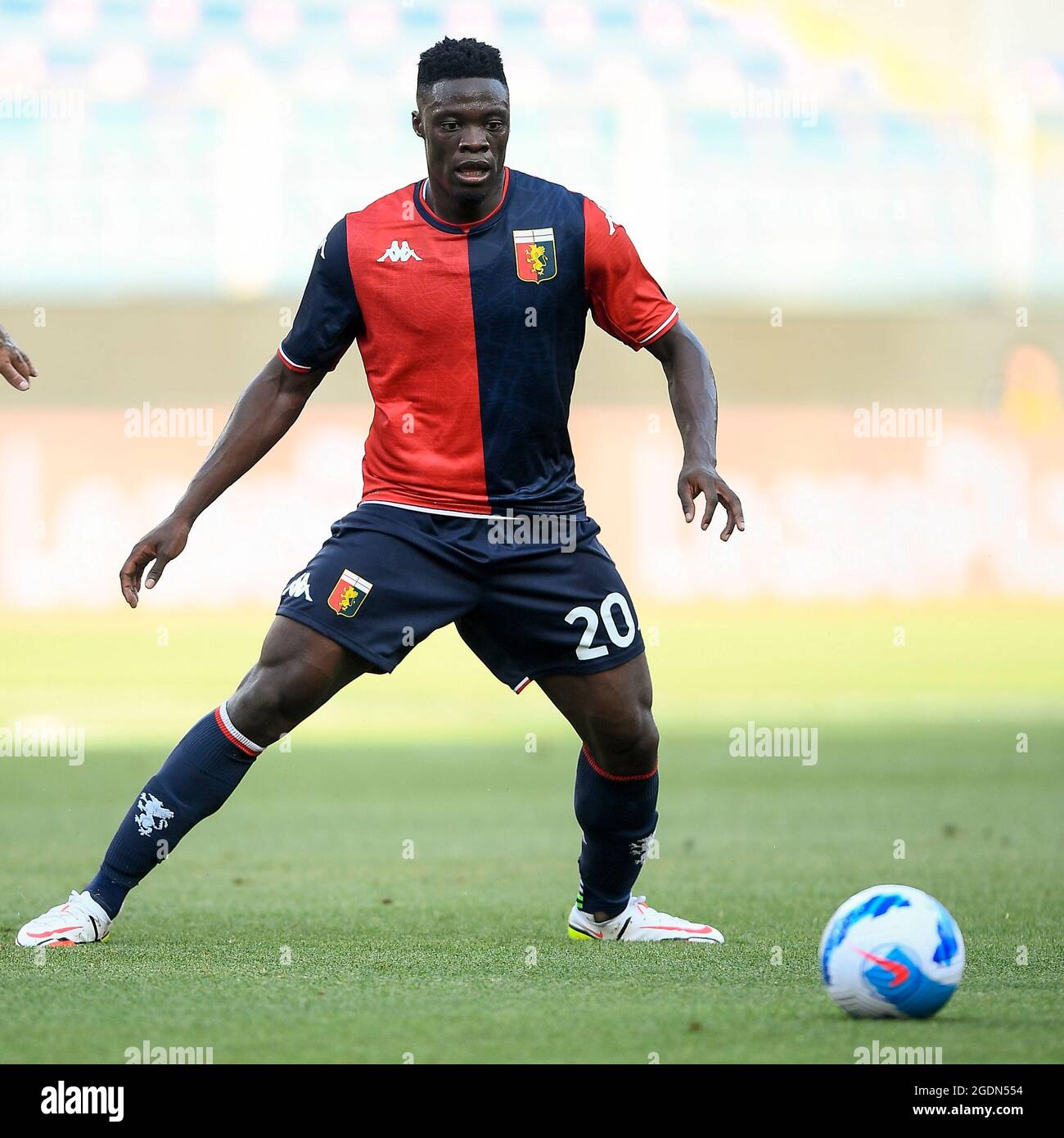 Genoa Italy August Caleb Ekuban Of Genoa Cfc In Action During The Coppa Italia