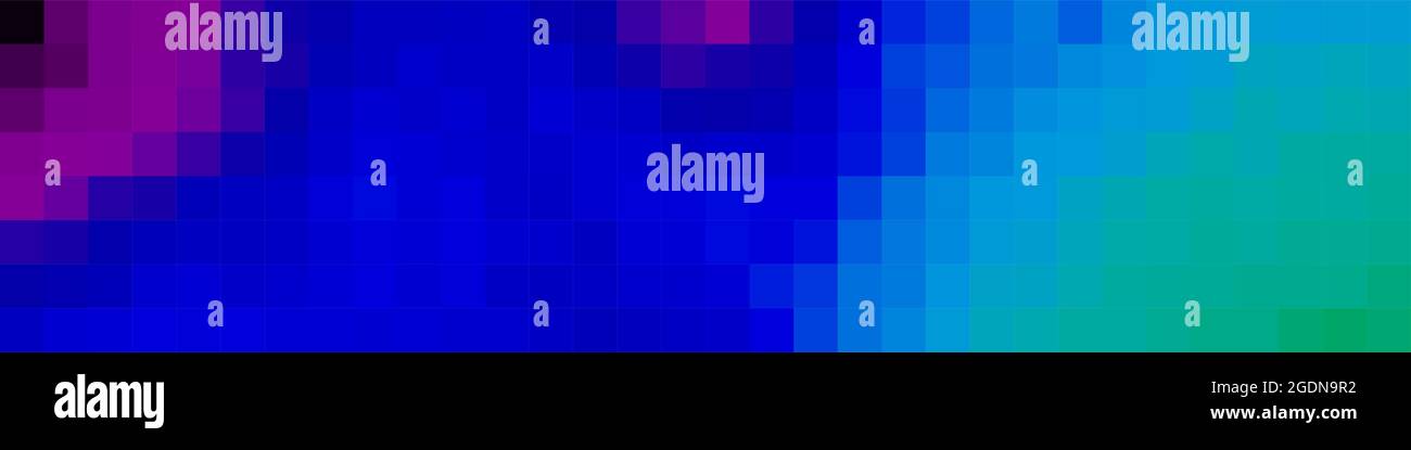 Abstract Geometrical color pixel generative art illustration Stock Vector