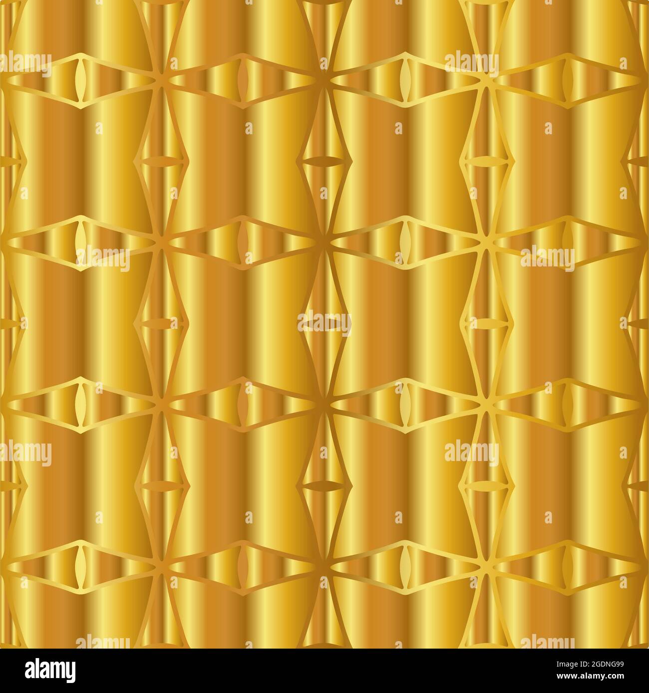 Geometric vector pattern with yellow and white gradient. gold ornament ...