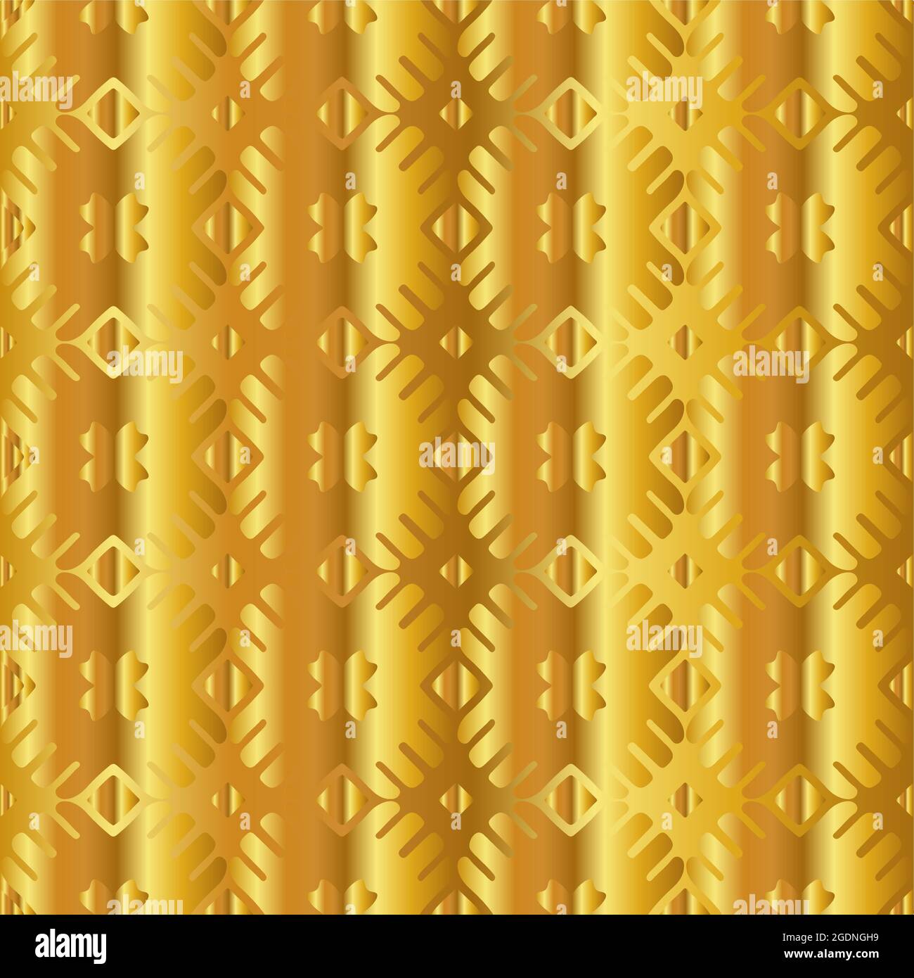 Geometric vector pattern with yellow and white gradient. gold ornament ...