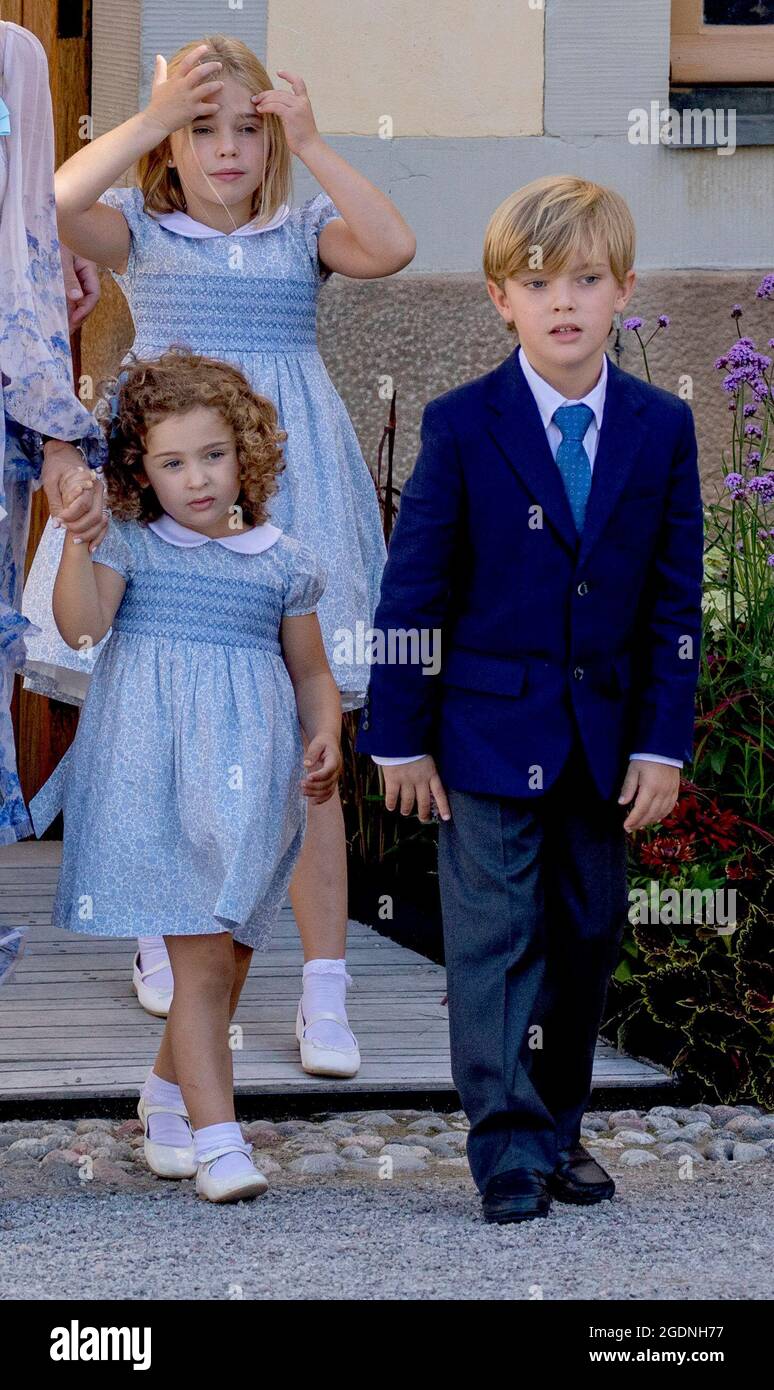 Stockholm, Schweden. 14th Aug, 2021. Princess Leonore, Prince Nicolas