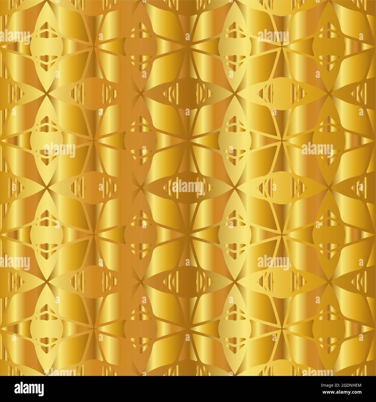 Geometric vector pattern with yellow and white gradient. gold ornament ...