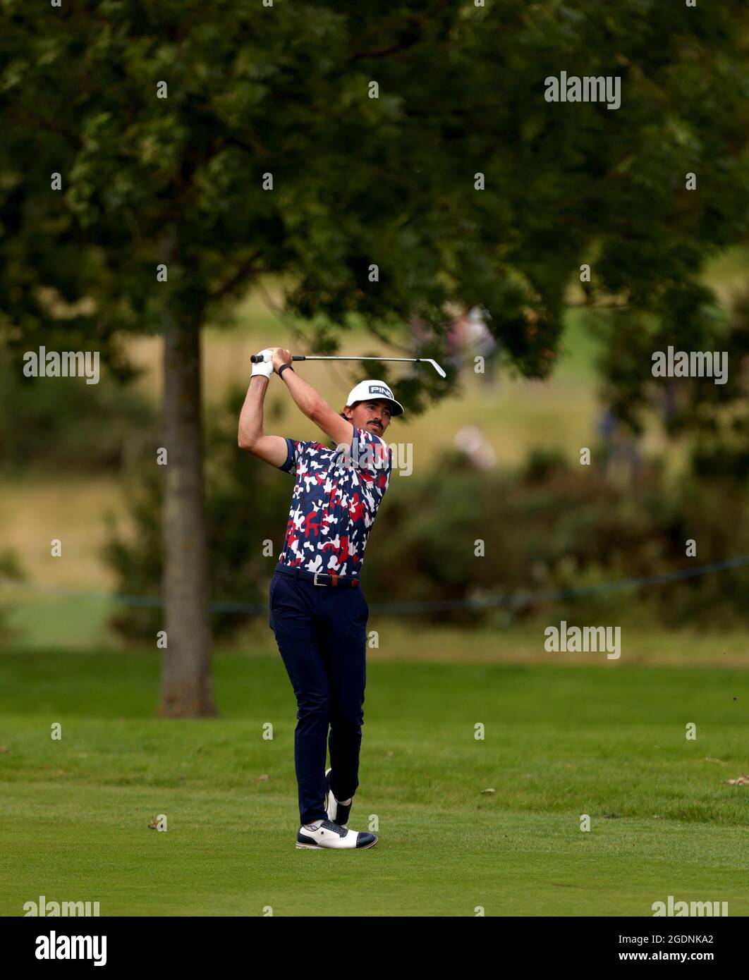 USA's Paul Peterson on the 6th hole during day three of the Cazoo