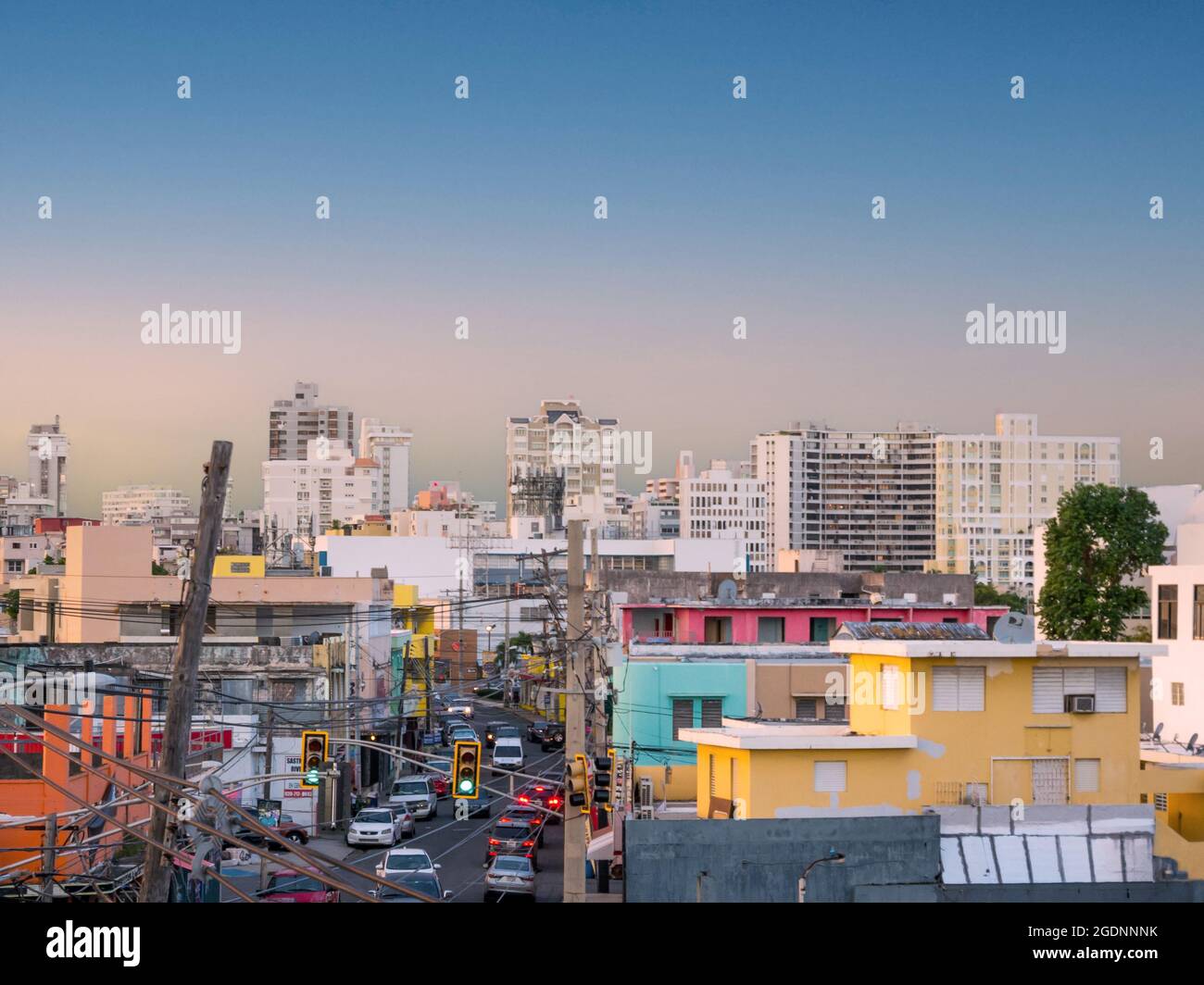 Santurce, San Juan, Puerto Rico. January 2021. Calle Loiza is the place where you feel at home in Santurce Puerto Rico. An authentic Puerto Rican comm Stock Photo