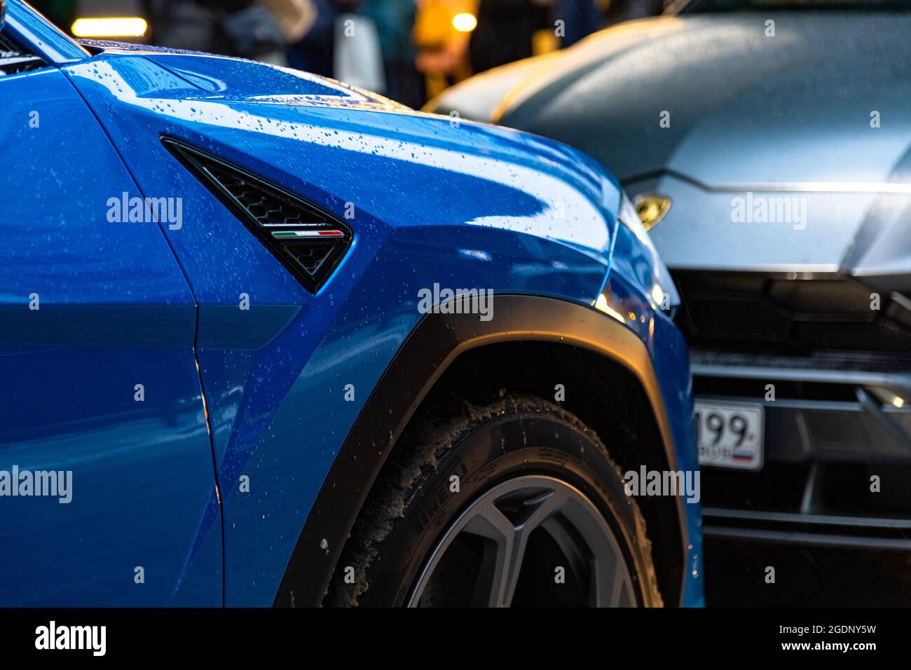 Moscow, Russia 13, December 2020 front right fender and wheel of