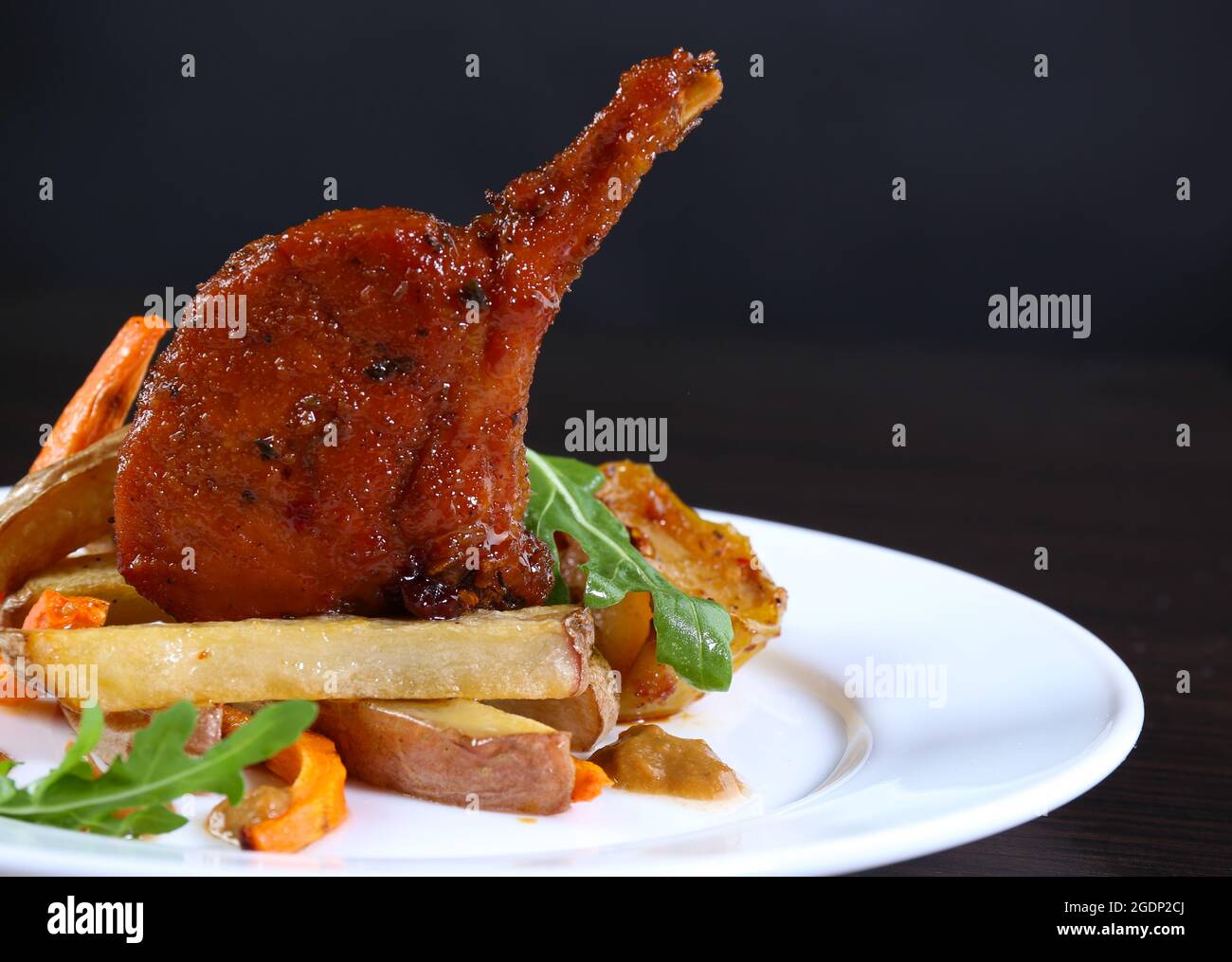 Roasted lamb chops Stock Photo - Alamy