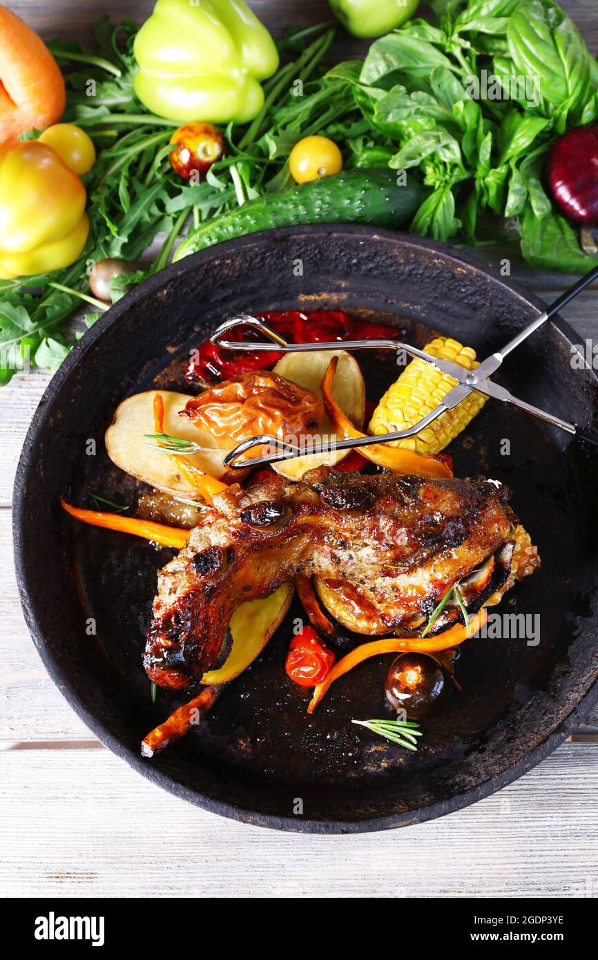 Grilled Lamb steak Stock Photo - Alamy