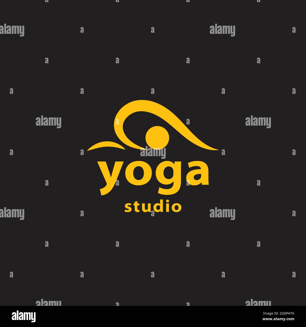 yoga abstract logo vector image Stock Vector