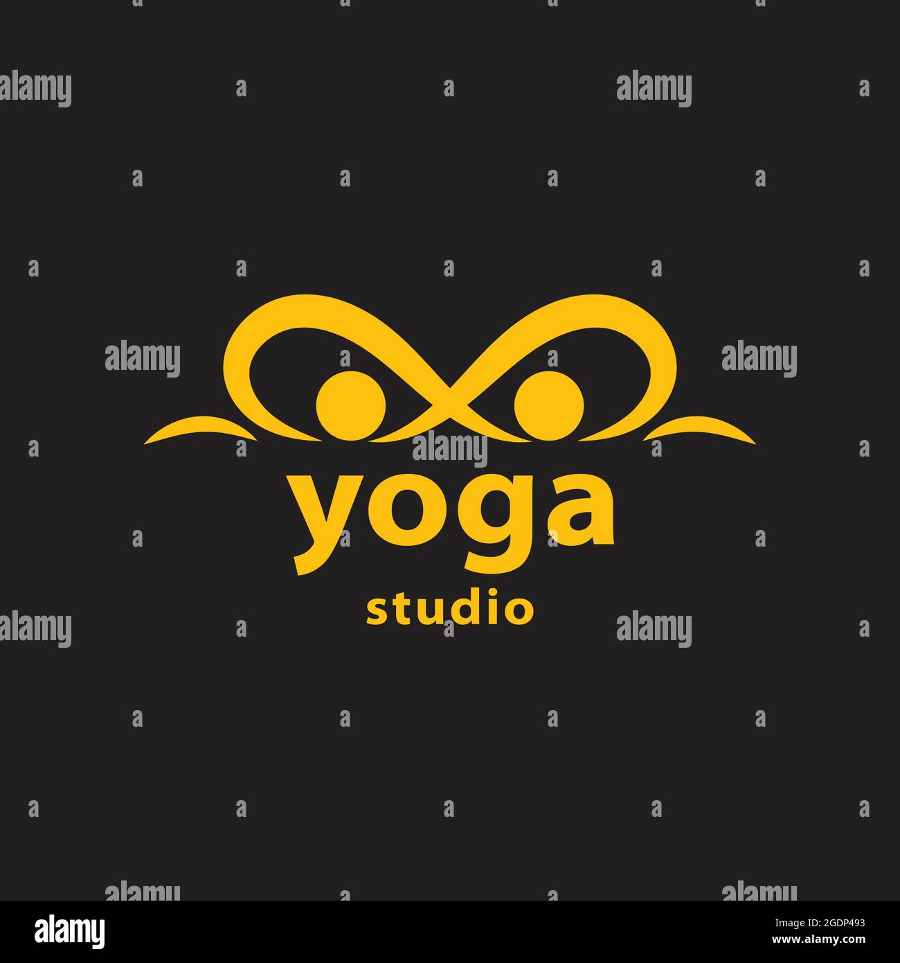 yoga abstract logo vector image Stock Vector