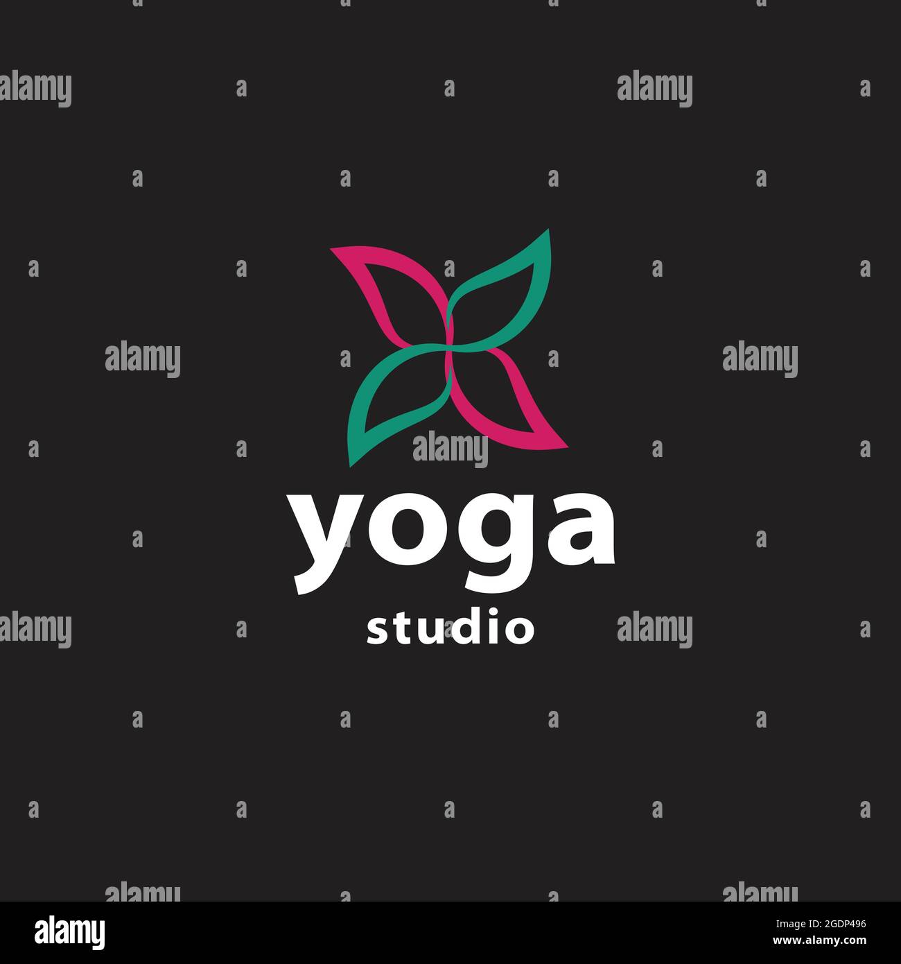 yoga abstract logo vector image Stock Vector