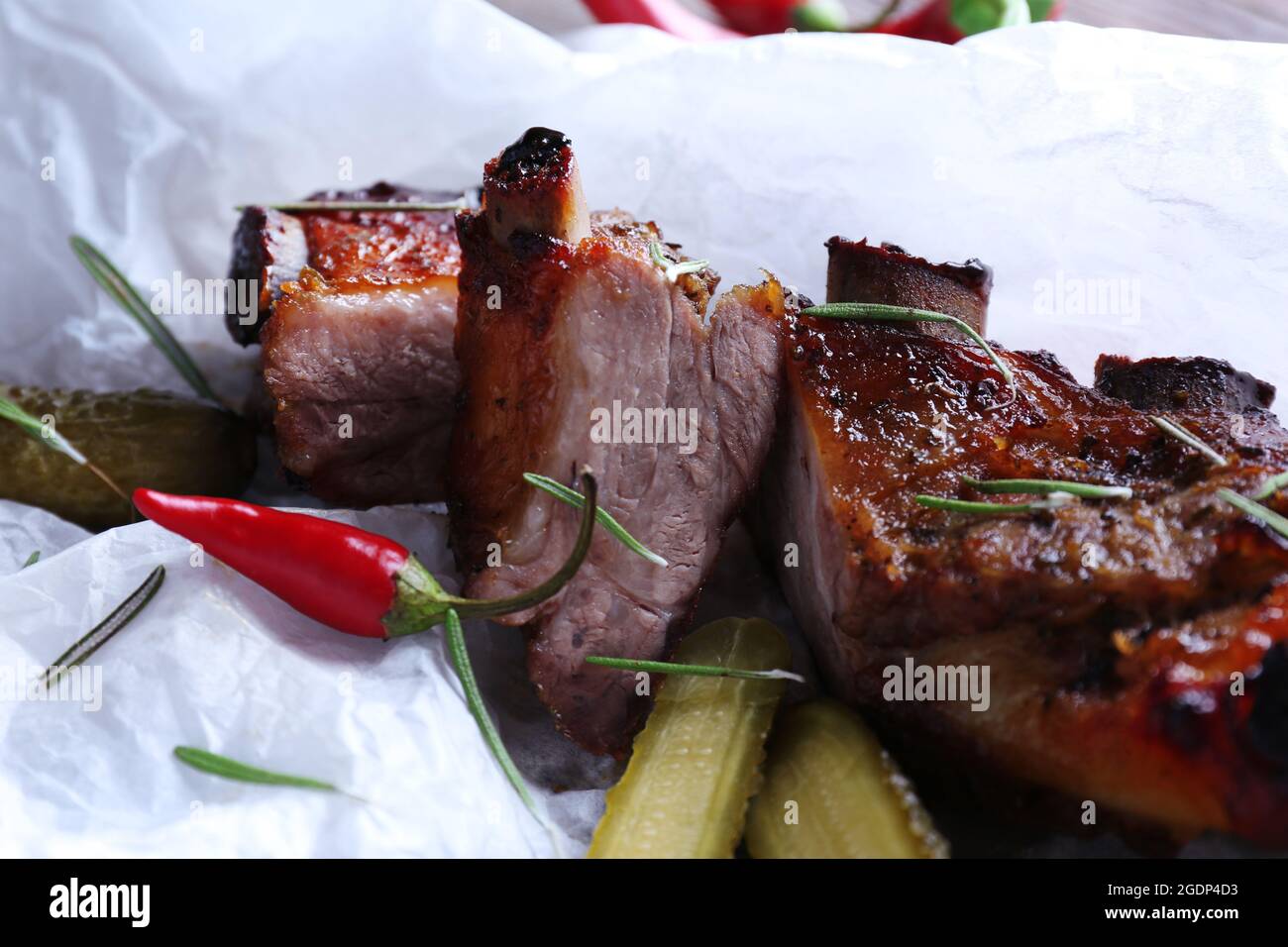 Grilled Lamb steak Stock Photo - Alamy