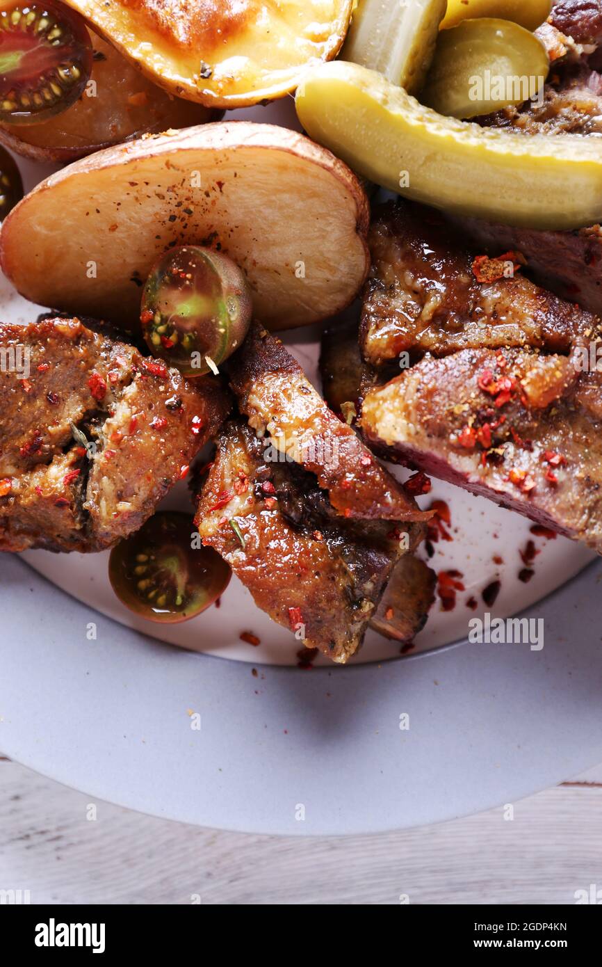 Grilled Lamb steak Stock Photo - Alamy