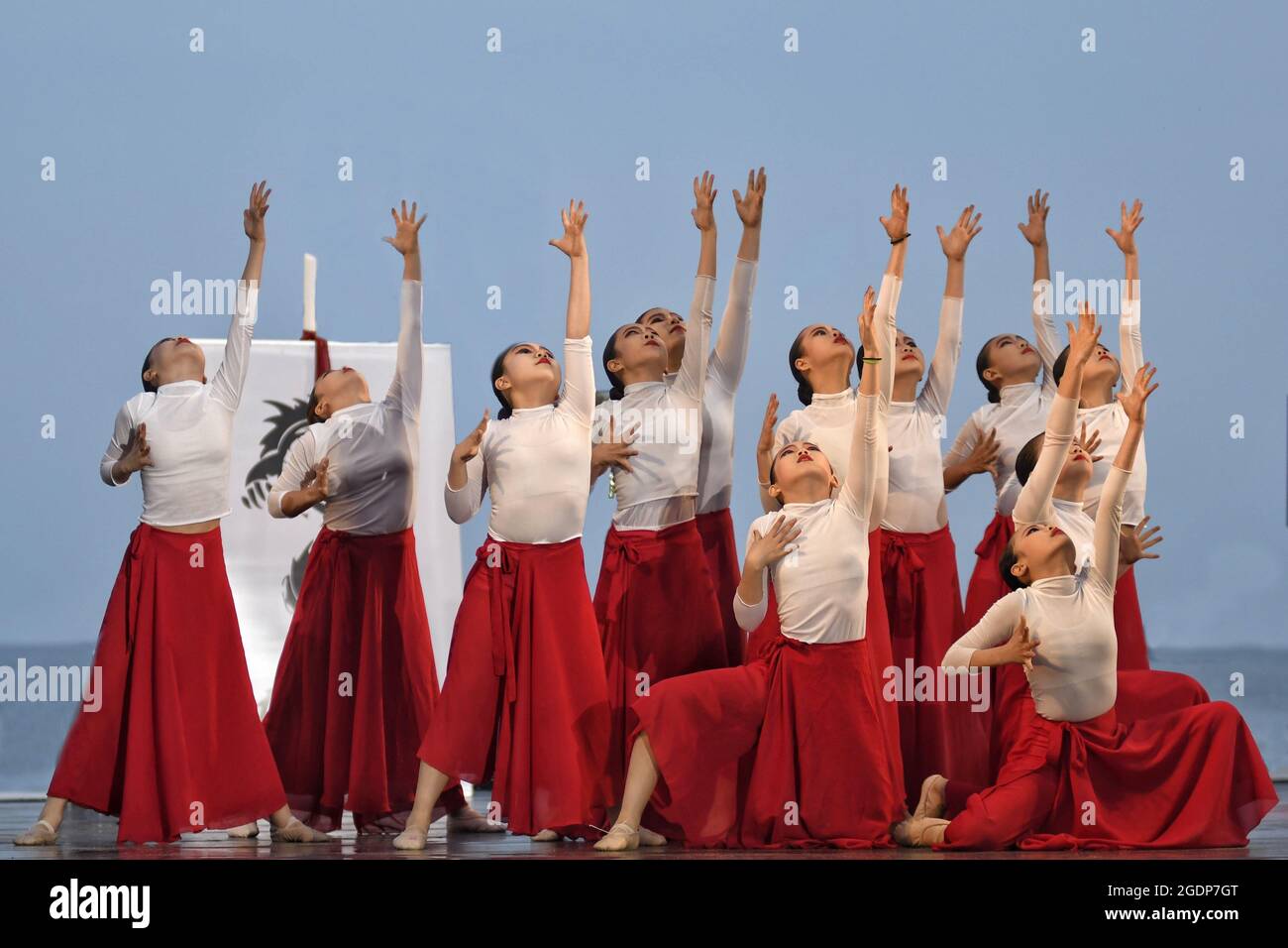 BUSAN, KOREA, SOUTH Jun 26, 2019 A group of dancers in costumes