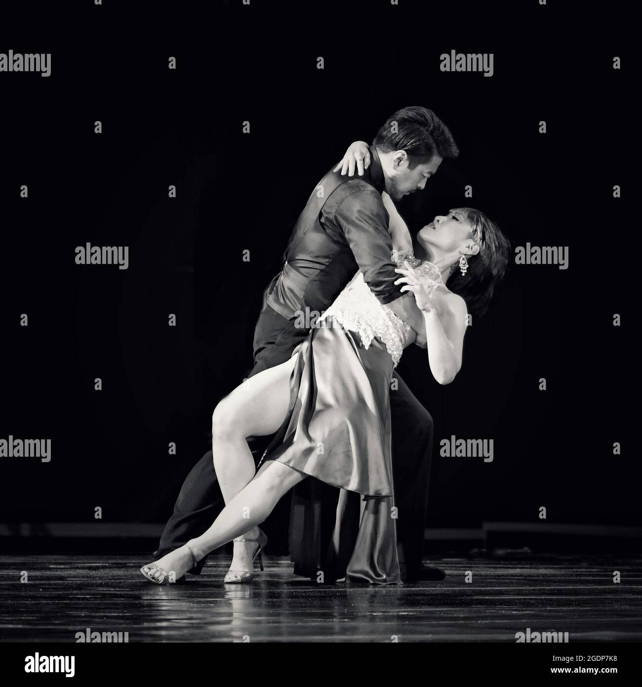 BUSAN, KOREA, SOUTH Jun 26, 2019 A duet of ballet dancers performing