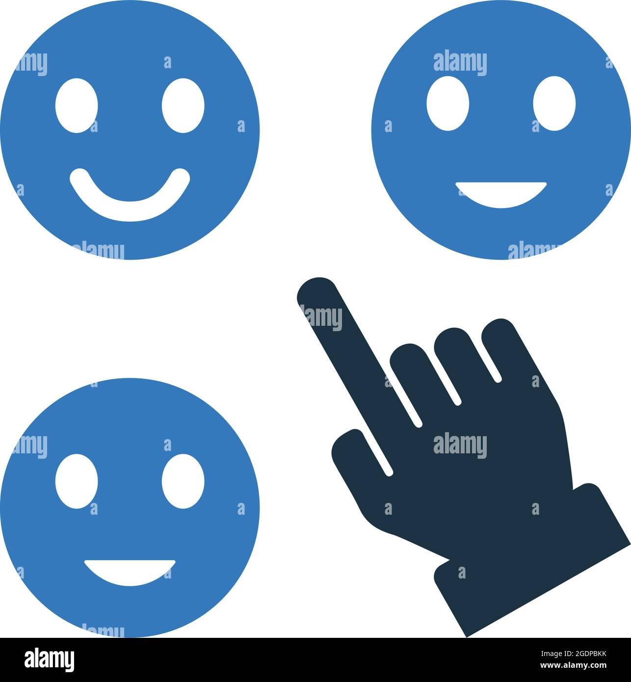 Smiley emoji customer feedback Cut Out Stock Images & Pictures - Alamy