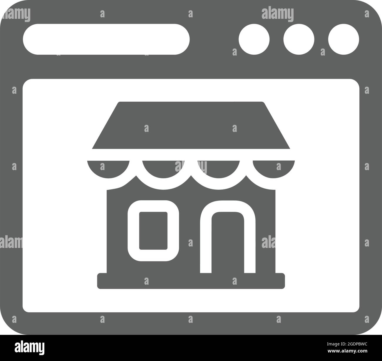 Shop, store, web icon - Simple editable vector EPS file Stock Vector ...