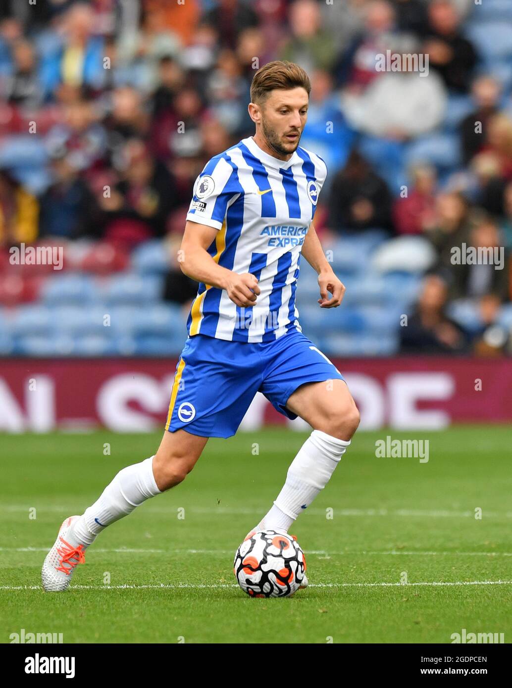 Brighton and Hove Albion's Adam Lallana during the Premier League match at Turf Moor, Burnley. Picture date: Saturday August 14, 2021. Stock Photo