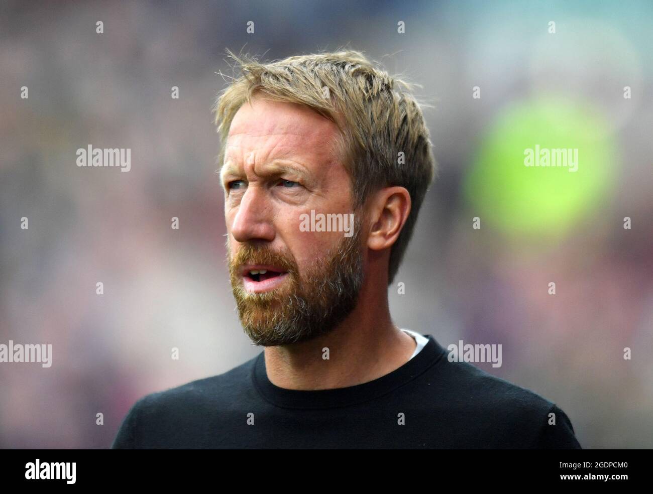 Brighton and Hove Albion manager Graham Potter during the Premier League match at Turf Moor, Burnley. Picture date: Saturday August 14, 2021. Stock Photo