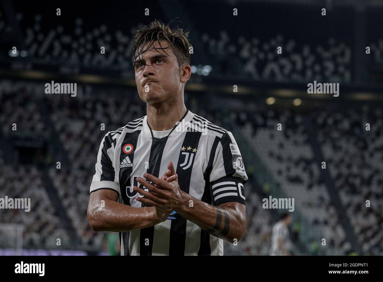 Turin, Italy. 14th Aug, 2021. Turin. Friendly match Juventus Vs Atalanta  with fans with Green Pass. Allianz Stadium Pictured: Paulo Dybala Credit:  Independent Photo Agency/Alamy Live News Stock Photo - Alamy