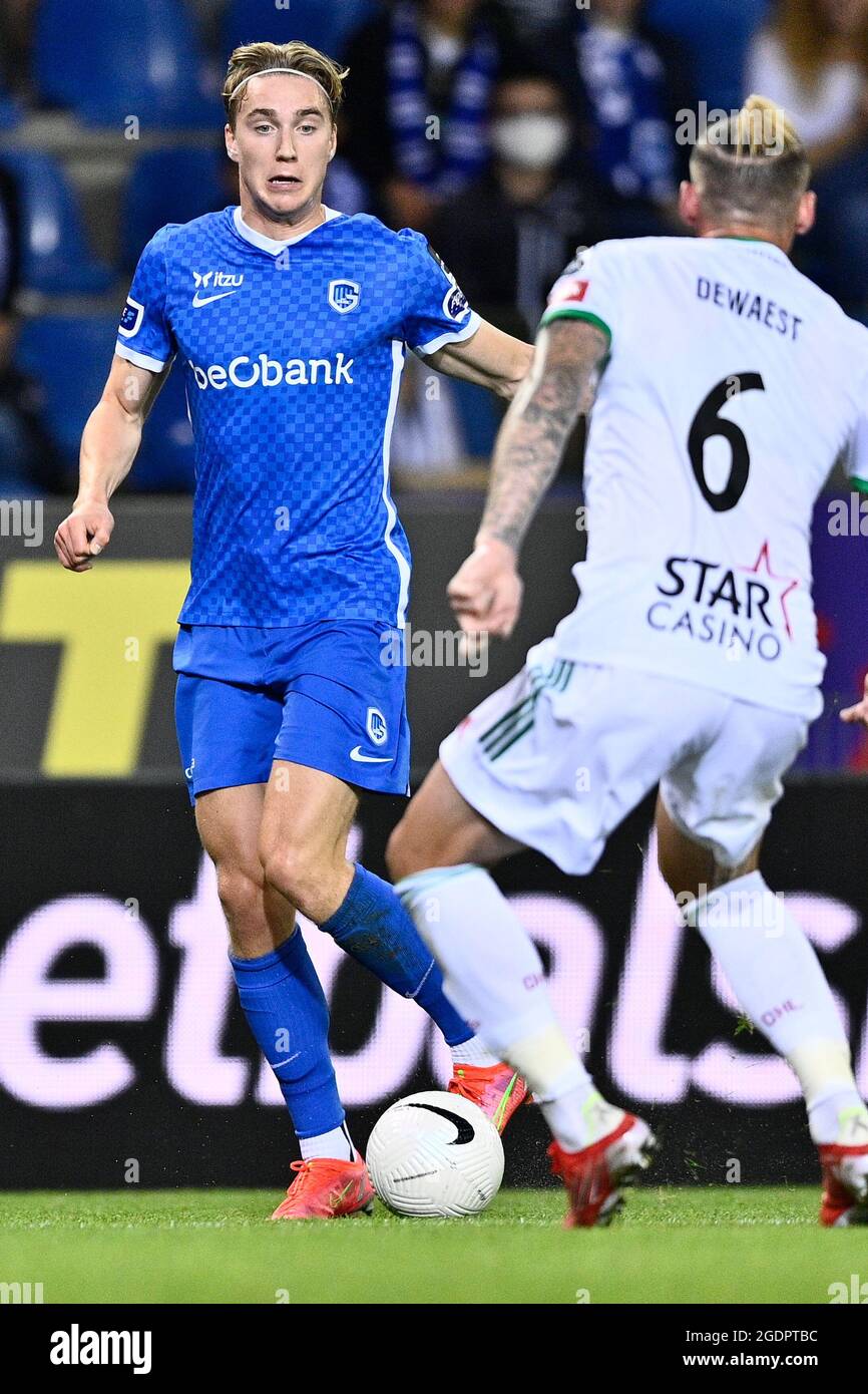 Genk S Kristian Thorstvedt Pictured During A Soccer Match Between Krc Genk And Oud Heverlee Leuven Saturday 14 August 2021 In Genk On Day 4 Of The 2 Stock Photo Alamy