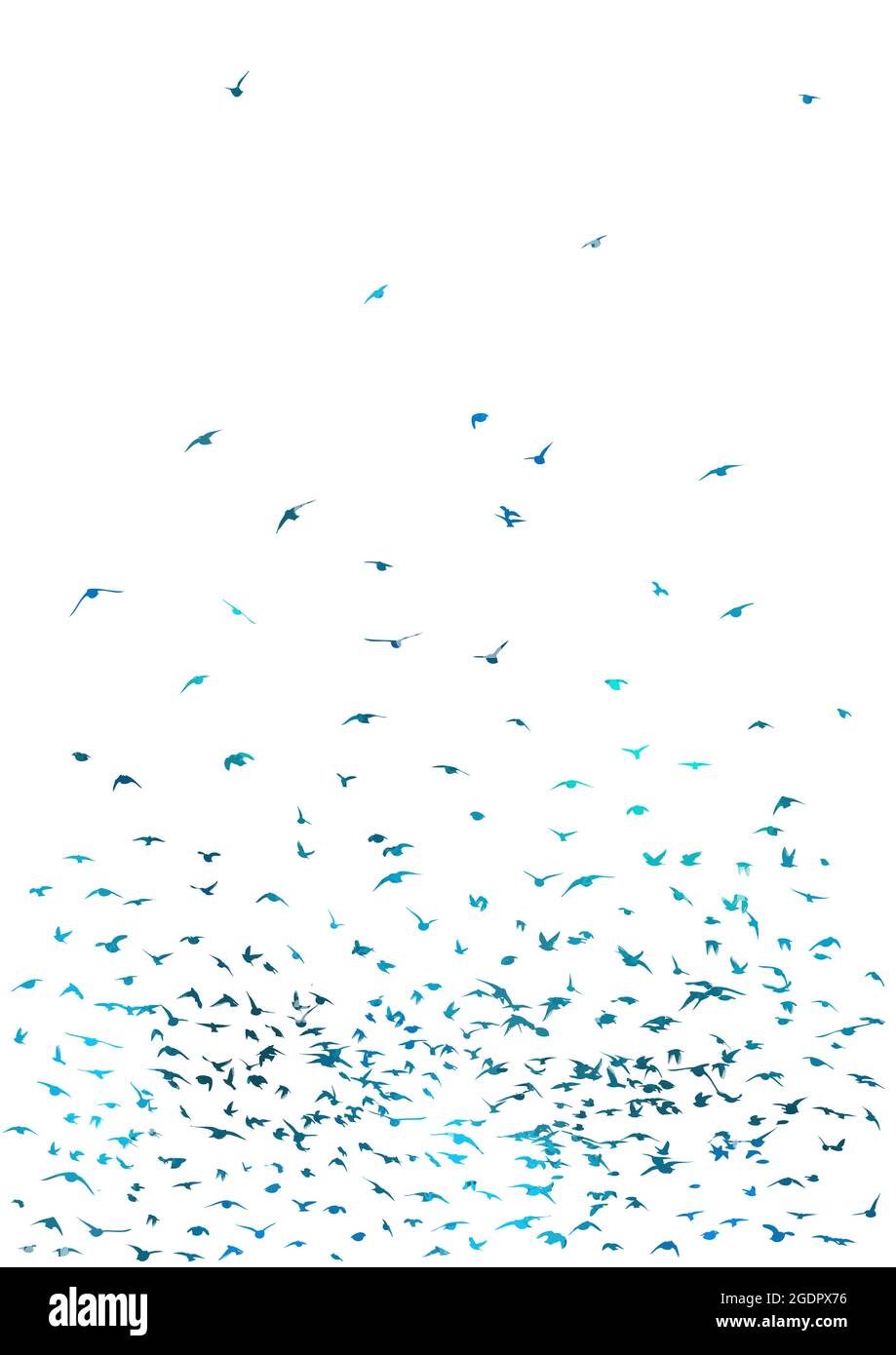 A flock of blue birds. Vector illustration Stock Vector Image & Art - Alamy