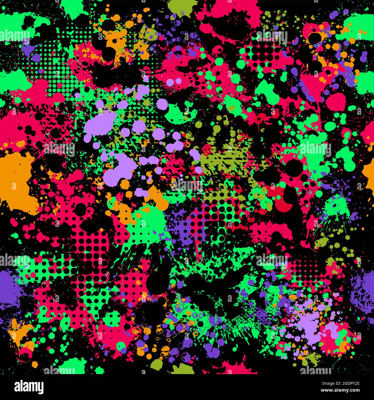Abstract multicolored blots. Print for fabric . Seamless pattern ...