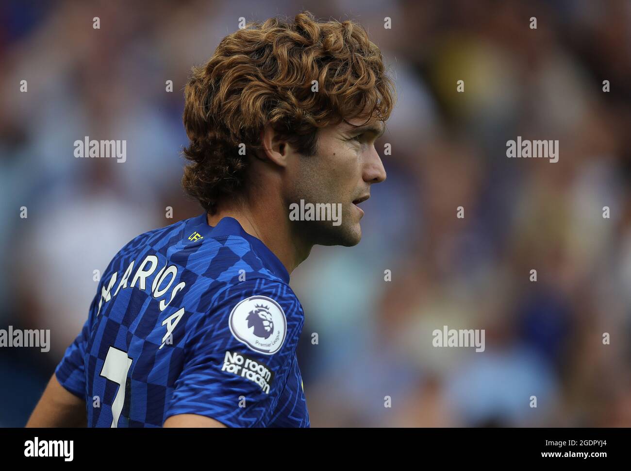 London, England, 14th August 2021. Marcos Alonso of Chelsea during the ...