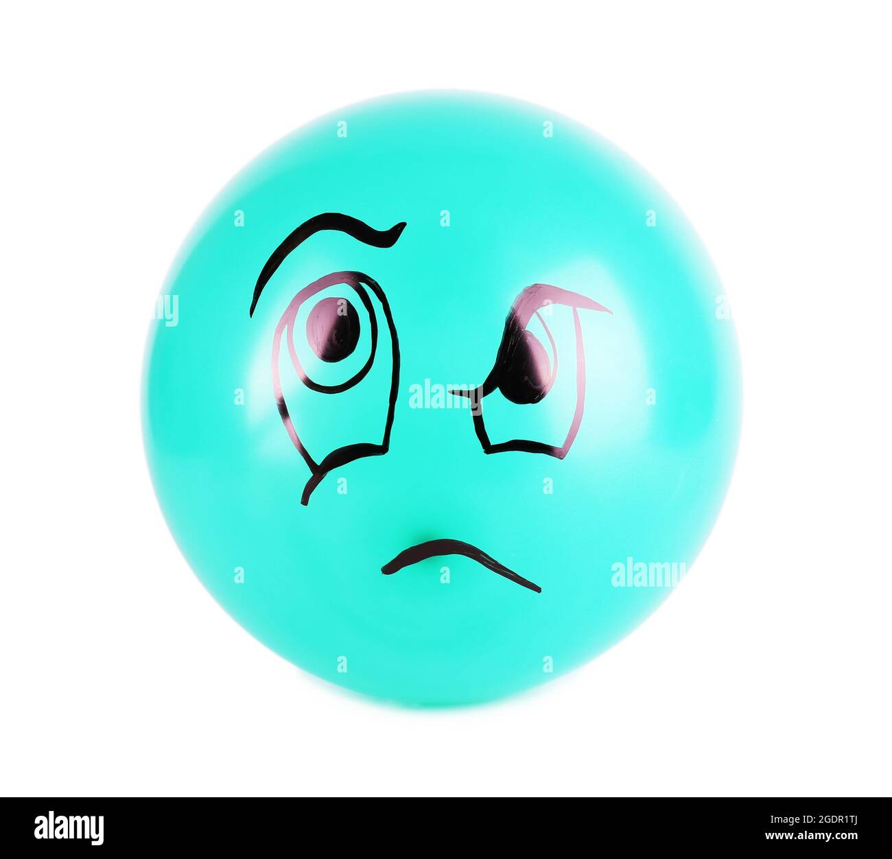 Funny face drawn on balloon isolated on white Stock Photo Alamy