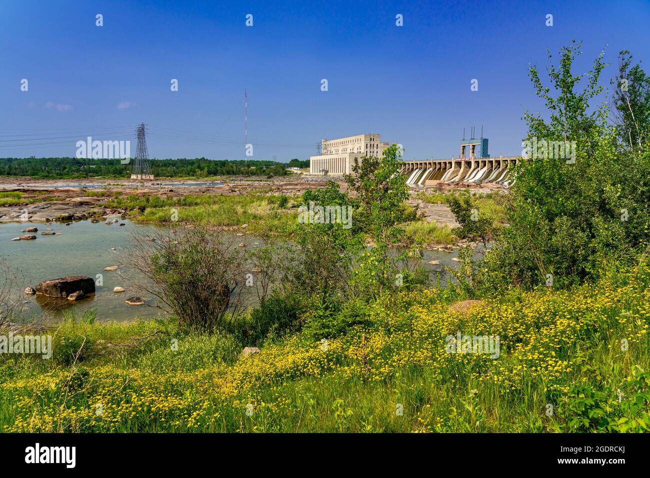 The Manitoba Hydro power generating station at Seven Sisters, Manitoba, Canada. Stock Photo