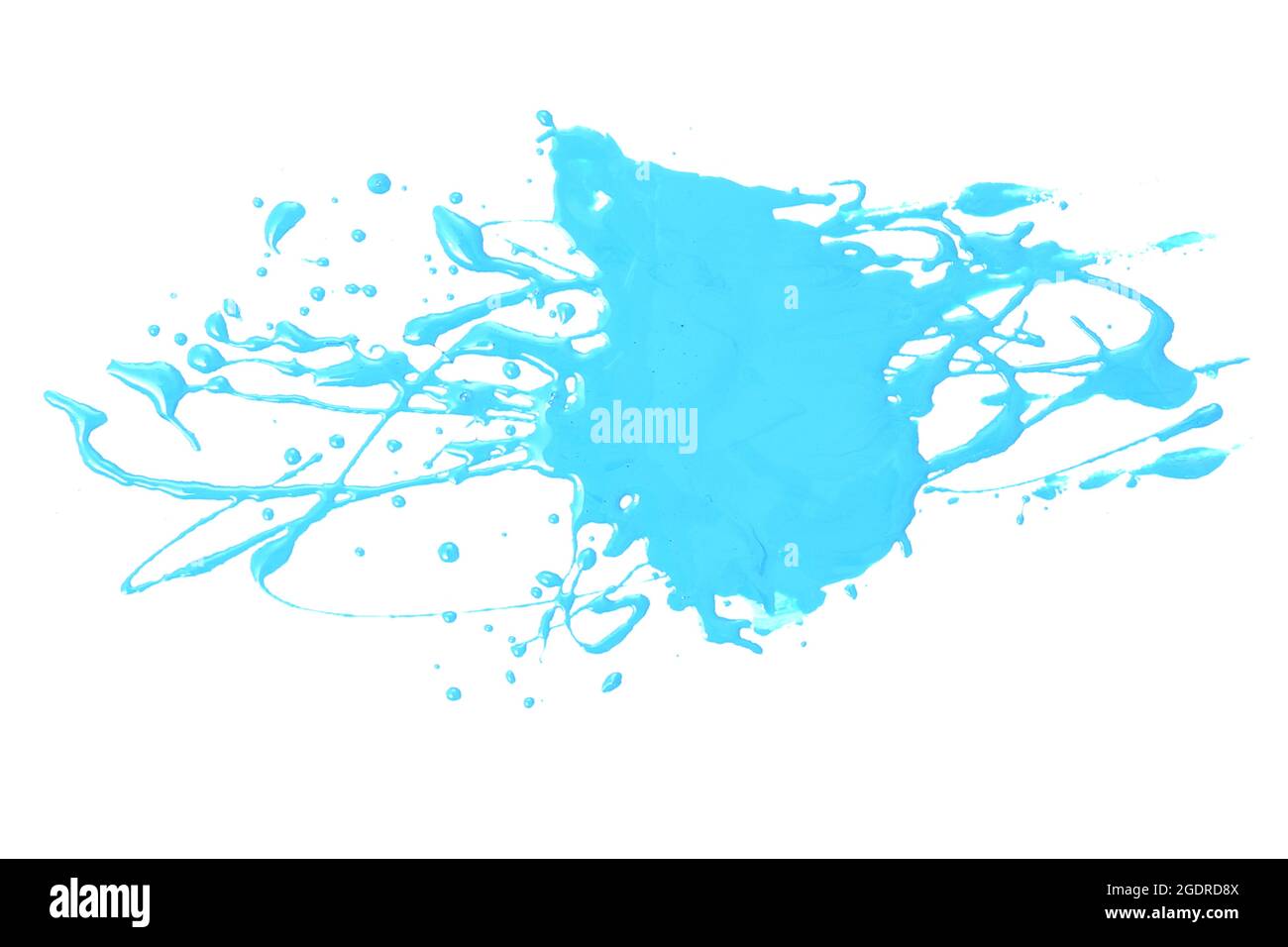 Splash of blue paint isolated on white Stock Photo - Alamy